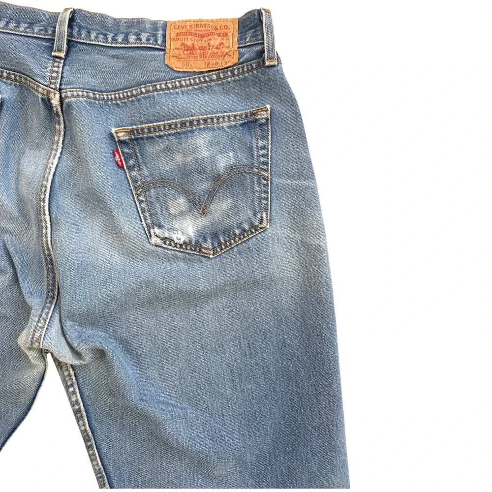 Levi's 501 Original Straight Leg Jeans Men 38x34 Medium Wash Blue Button Fly